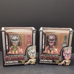 Legends Of Lucha Libre Set Of 2 Wrestling Figurines,New In Box.